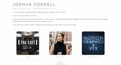 Desktop Screenshot of joshuacordell.com
