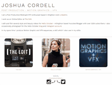 Tablet Screenshot of joshuacordell.com